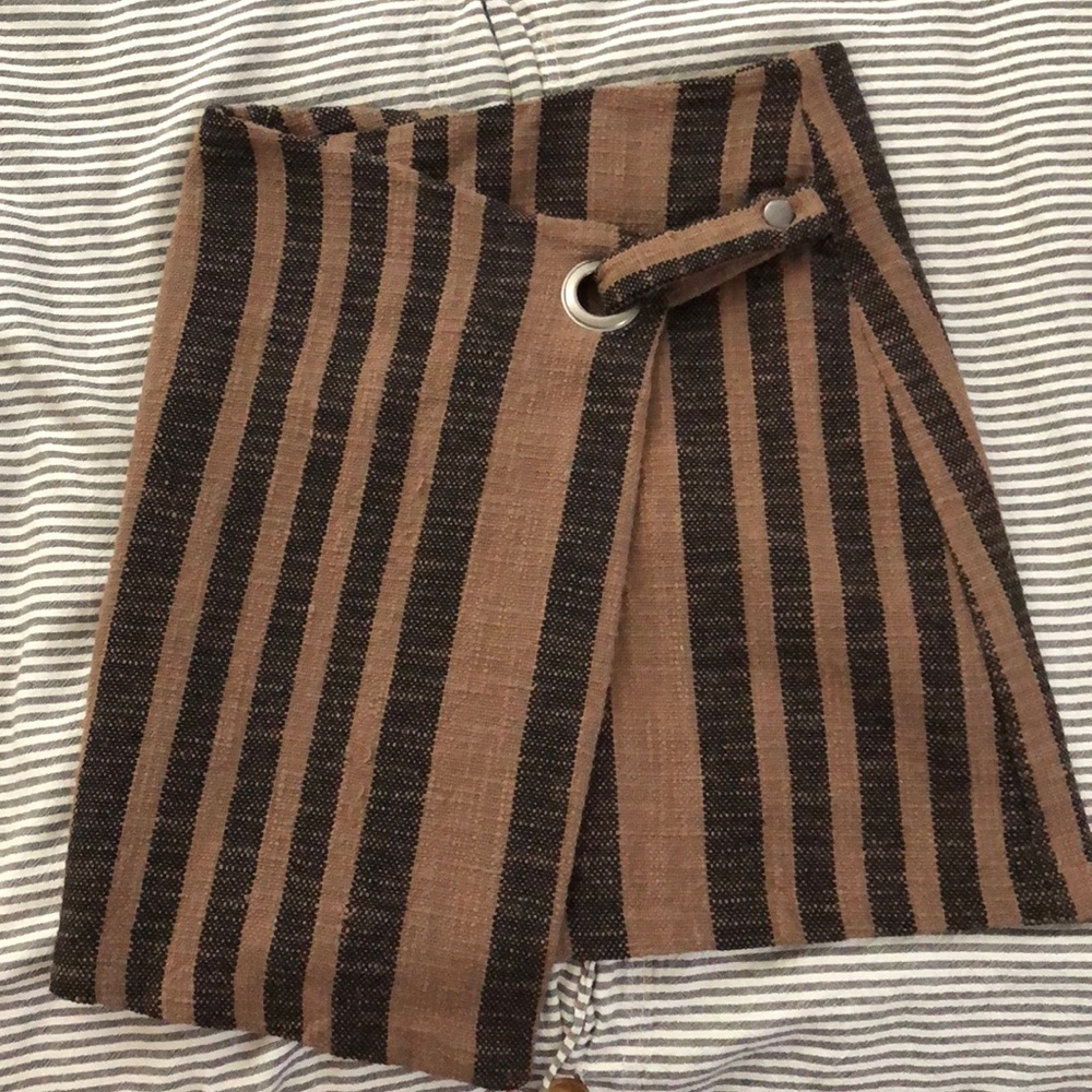 FreePeople wrap skirt striped small